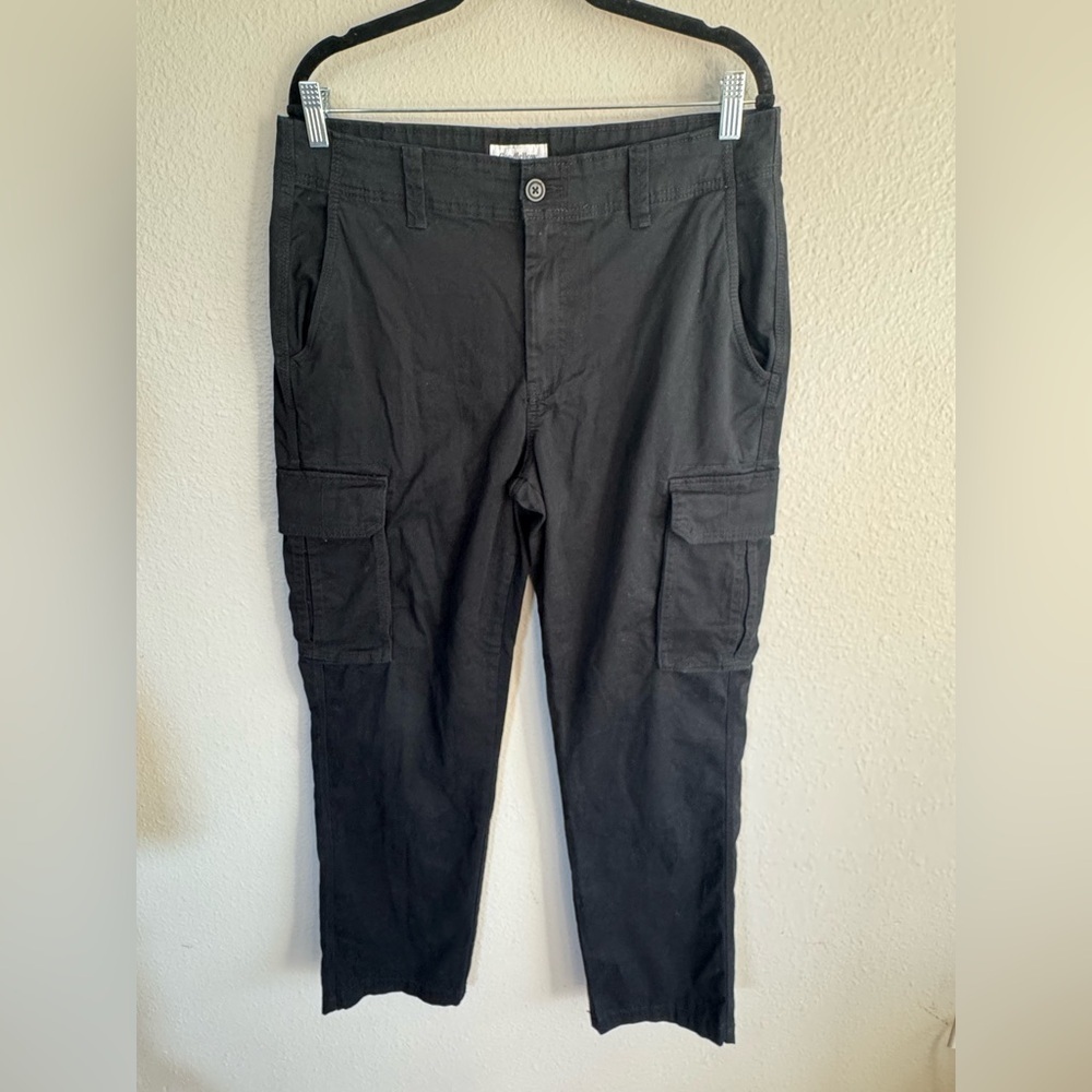Goodfellow Mens black cargo pants Sz 32W 32L